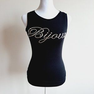 VDP Italian Women's Black Tank Top Shirt Size 42 / S